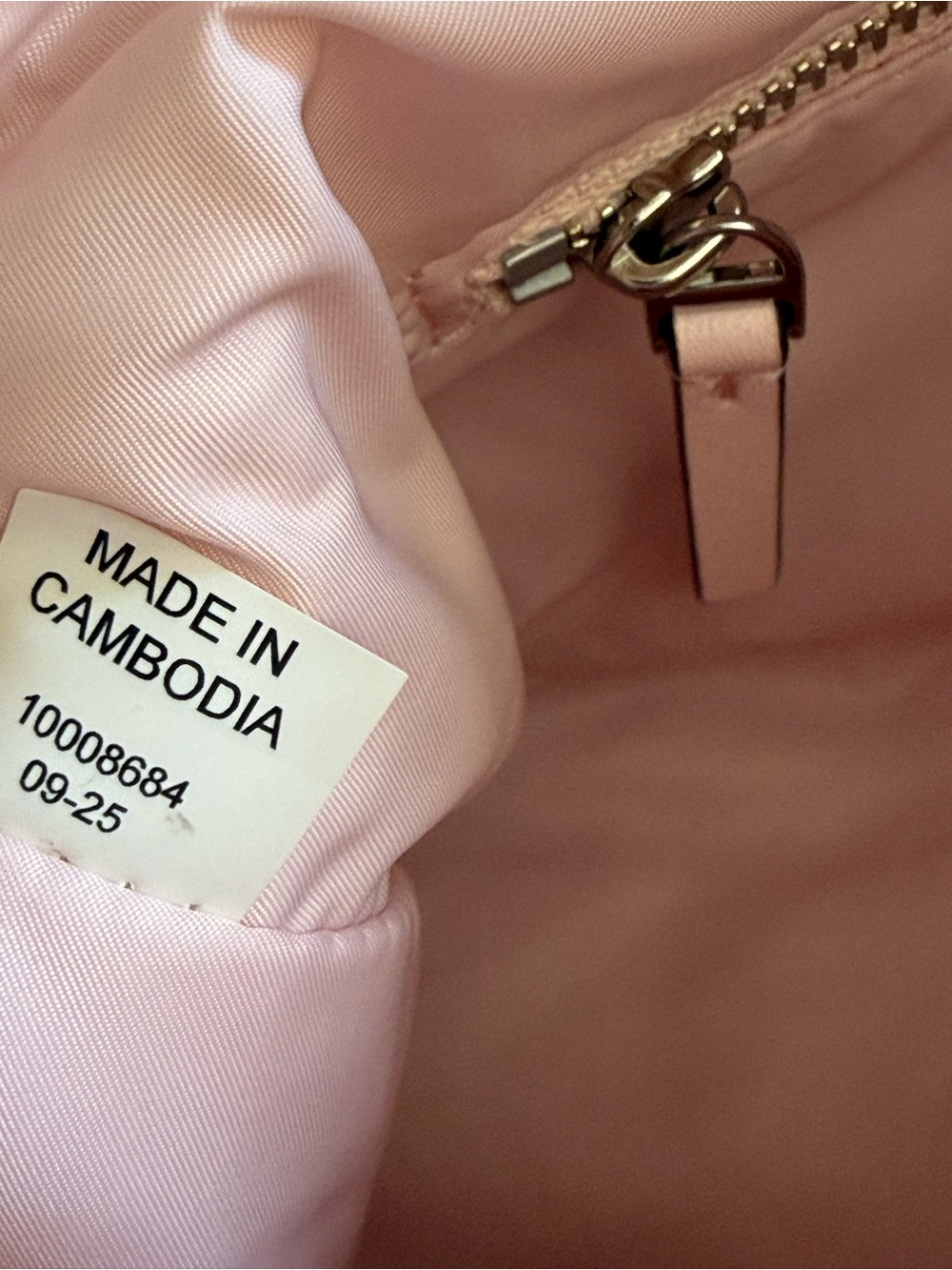 NWT , NYLON SMALL ZIP TOP SHOULDER BAG coral pink $300 - Picture 10 of 11